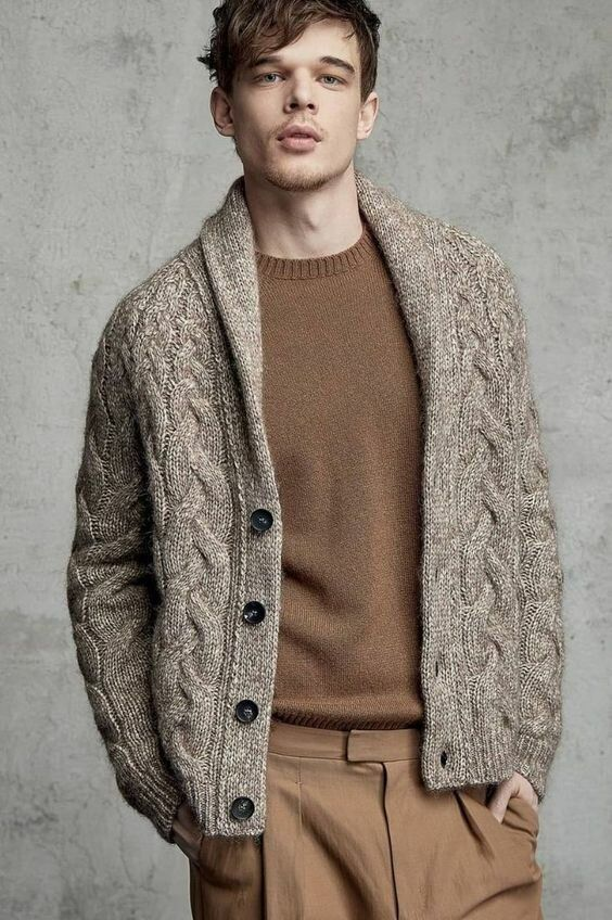 Phối đồ với cardigan cho nam