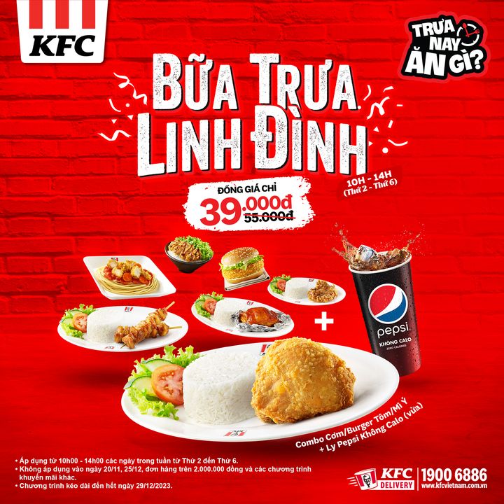 [🍗🇻🇳] KFC Vietnam 🍔Top1Food 🍗 – THƯỞNG TIỆC TRƯA, NGHÌN ƯU ĐÃIThưởng thức ngay menu tiệc trưa “ngon không lố …