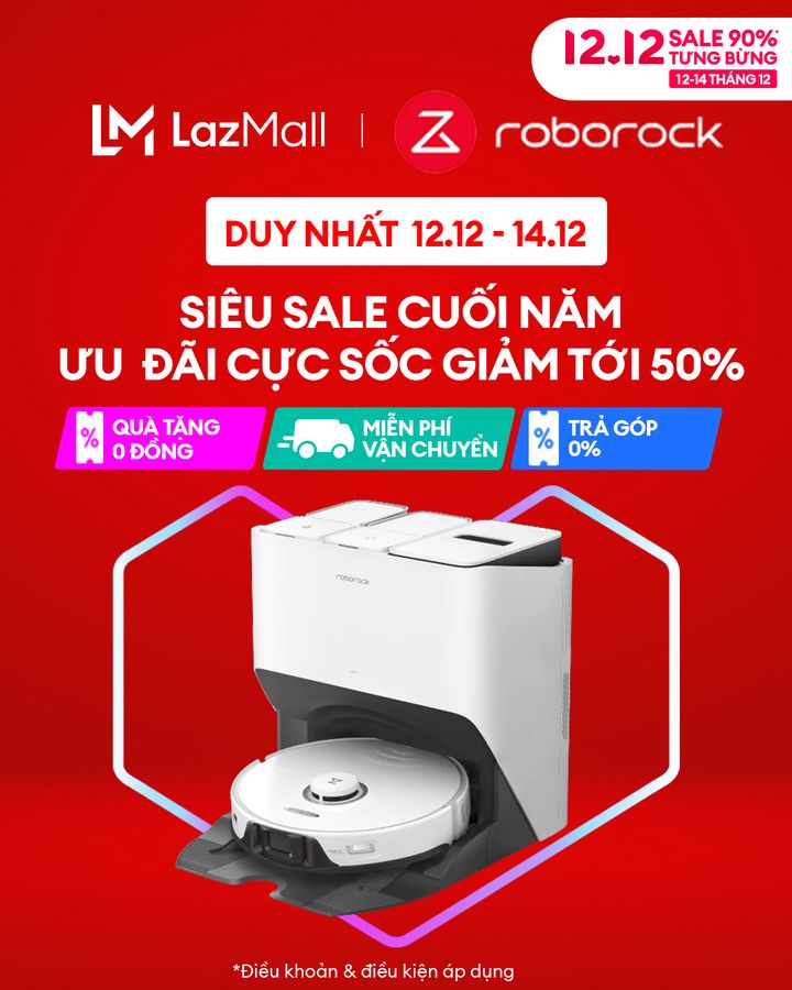 [🛍️🇻🇳] Lazada là trang mua sắm trực tuyến uy tín hàng đầu tại Việt Nam 🛍️ Top1Shop ❤️️ – 🎊️ SIÊU SALE TƯNG BỪNG 12.12 – MỞ BÁN FLAGSHIP ROBOROCK QREVO MAXV tại https://s.laza …