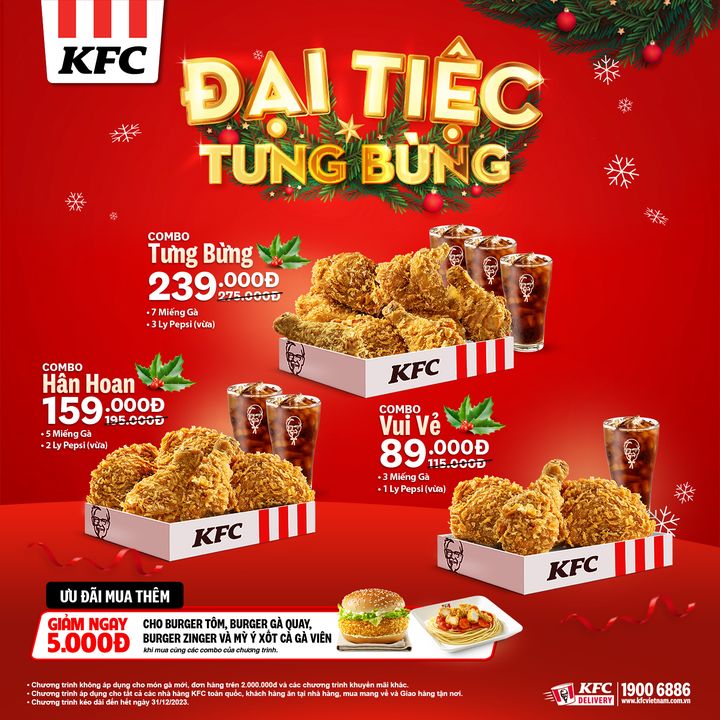 [🍗🇻🇳] KFC Vietnam 🍔Top1Food 🍗 – ĐẠI TIỆC X’MAS, ĂN NGON PHỦ PHÊMùa lễ hội cuối năm này, sao không thử cùn …