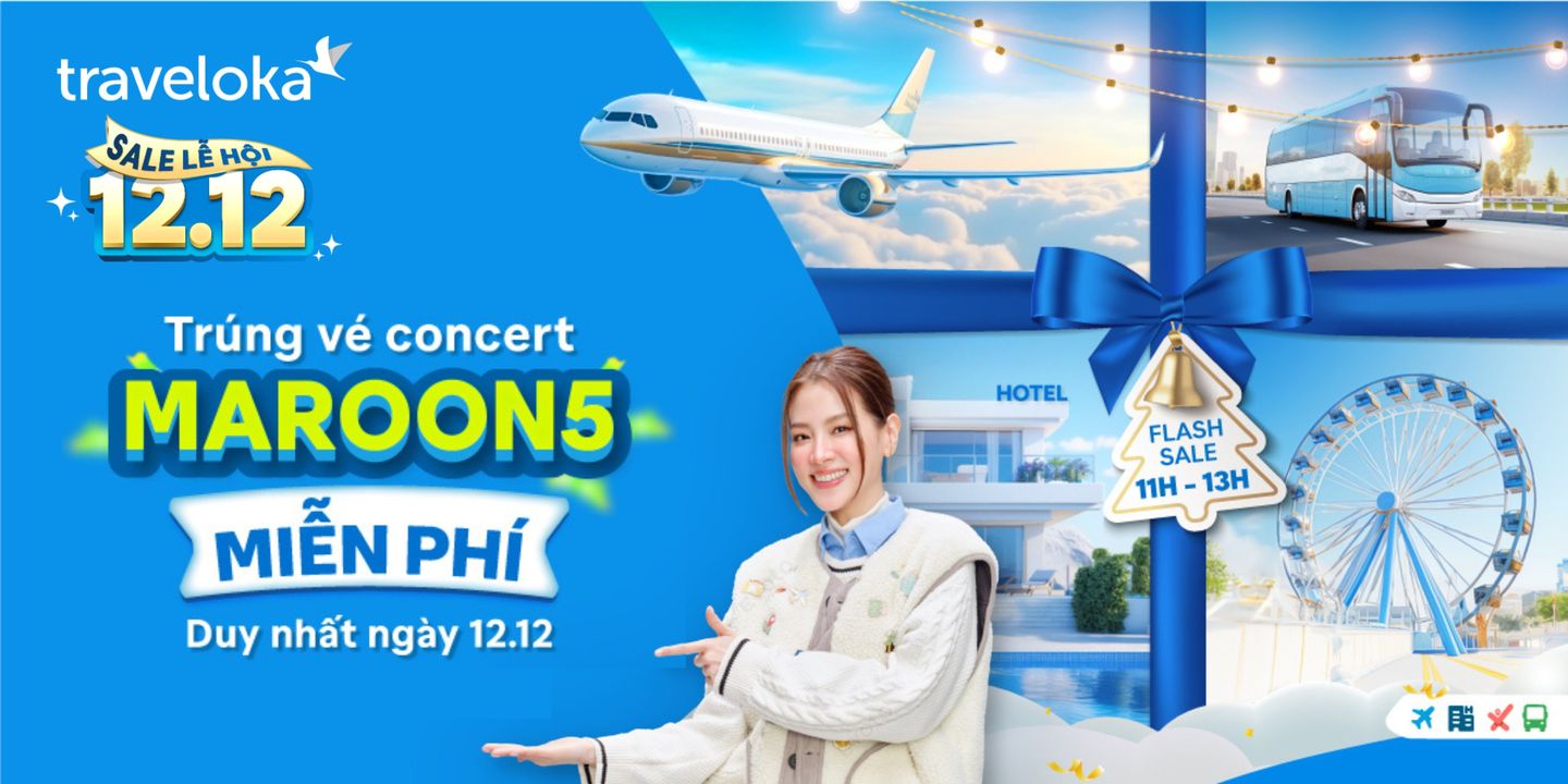 [✈🇻🇳] Traveloka Vietnam – Sống Trải Nghiệm ✈ Top1Travel 🌏 – [DUY NHẤT 12.12] 🔥TẶNG VÉ XEM MAROON5 khi mua sản phẩm bất kì tại Traveloka➡ …