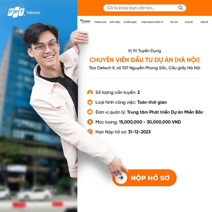 [💼🇻🇳] Tuyển dụng FPT Telecom 💼 Top1Jobs 👥 – LÀM VIỆC TẬN TÂM – THU NHẬP XỨNG TẦMNhận thu nhập lên đến 30M, đi làm trư …