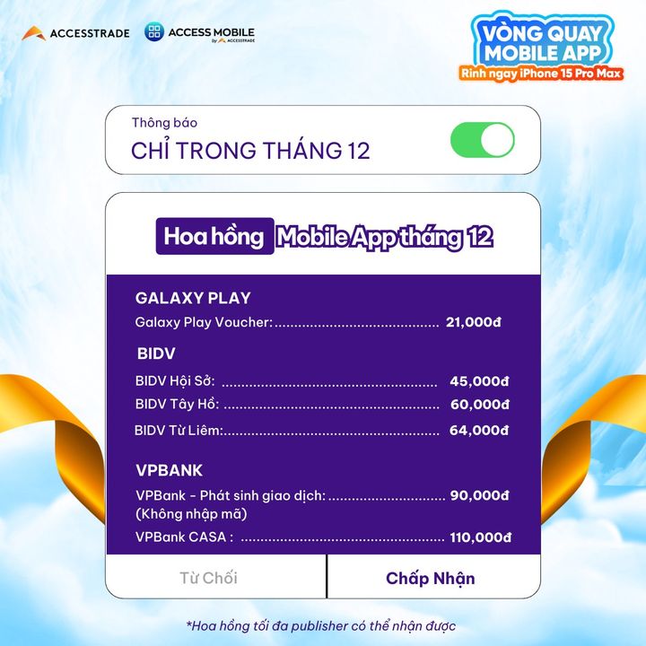 [🤑🇻🇳] ACCESSTRADE là nền tảng Tiếp thị liên kết (Affiliate Marketing) số 1 tại Việt Nam 💲 Top1MMO 🤑 – 📲 BẬT BLUETOOTH LÊN, ACCESS MOBILE BẮN THÔNG TIN HOA HỒNG THÁNG 12 NÈ!🌹 Hoa h …