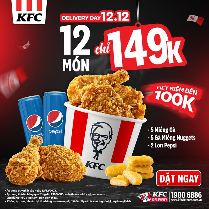 [🍗🇻🇳] KFC Vietnam 🍔Top1Food 🍗 – [KFC-GIAO-HÀNG-TẬN-NƠI]KFC KHAO DUY NHẤT NGÀY 12.12 – COMBO 12 MÓN CHỈ 149K ️🎉…