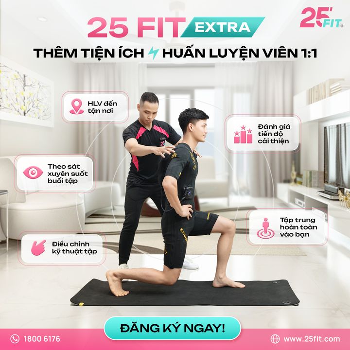 [🤼🇻🇳] 25 FIT hệ thống phòng tập công nghệ EMS Training ⚽ Top1Sport ⛹️‍♂️ – 25 FIT EXTRA⚡THÊM TIỆN ÍCH, HUẤN LUYỆN VIÊN 1:1👋 HLV đến tận nhà tập 1:1, …
