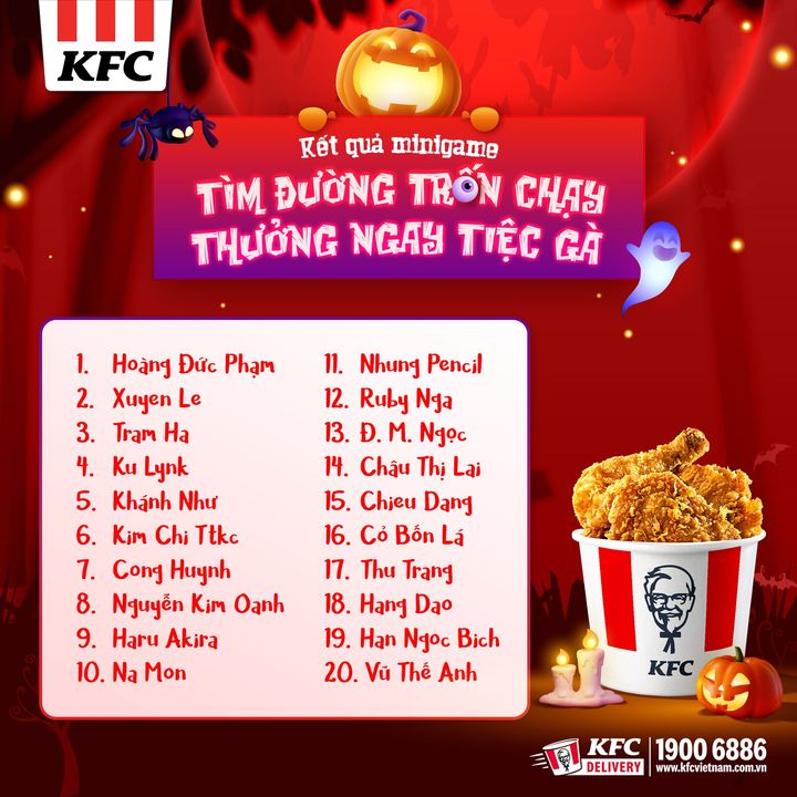 [🍗🇻🇳] KFC Vietnam 🍔Top1Food 🍗 – [CÔNG BỐ KẾT QUẢ MINIGAME] TÌM ĐƯỜNG TRỐN CHẠY, THƯỞNG NGAY TIỆC GÀ​Ch …