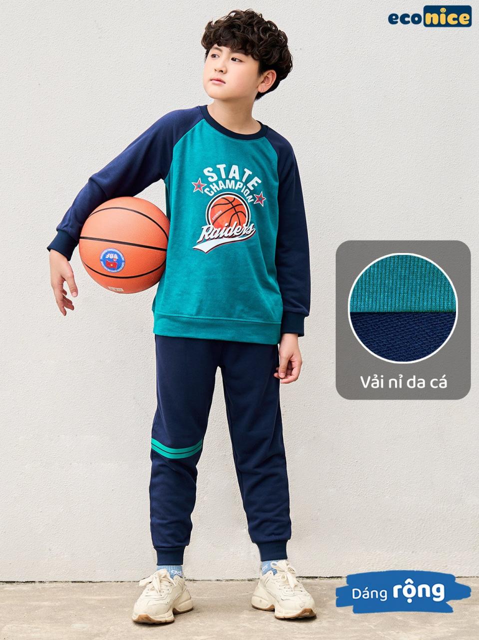 Bộ đồ nỉ bé trai Econice E3wbnb01