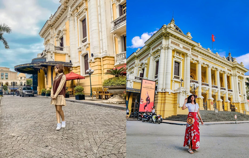 Check in chụp ảnh ở nhà hát lớn Hà Nội