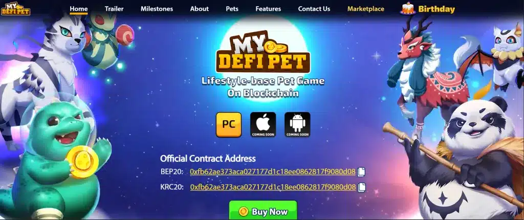 Chơi game kiếm tiền với game My DeFi Pet 