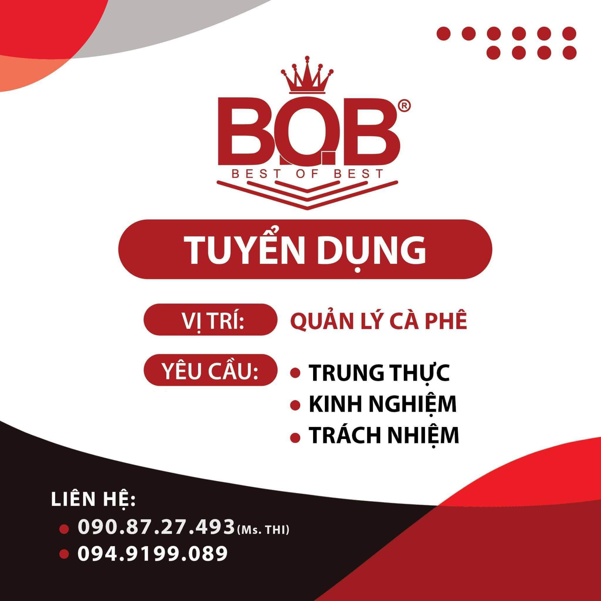 [☕️🇻🇳] B.O.B Coffee 🥤 Top1Coffee ☕️ .. TUYỂN DỤNG THÁNG 2/2024

 Quản lý Coffee (điền vào link)
 Nhân viên phục vụ (Liên hệ SĐT trong hình)

Nhanh tay nhanh chân đi , shares-0✔️ , likes-22❤️️ , date-2024-02-18 07:03:02🇻🇳🇻🇳🇻🇳📰🆕