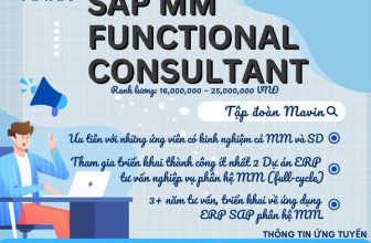 [💼🇻🇳] TUYỂN DỤNG MAVIN 👁 Top1Jobs👥 [Hoàng Mai-HN] Tập đoàn Mavin chiêu mộ SAP Functional ConsultantChi tiết tại link đính kèm:Yêu cầu:
– Kinh nghiệm 3+ năm  , shares-1✔️ , likes-2❤️️ , date-2023-12-27 11:37:02🇻🇳🇻🇳🇻🇳📰🆕