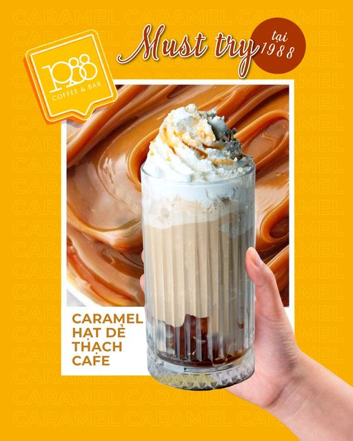 [☕️🇻🇳] 1988 Coffee – Bar 🥤 Top1Coffee ☕️ 𝐂𝐚𝐫𝐚𝐦𝐞𝐥 𝐡𝐚̣𝐭 𝐝𝐞̉ 𝐭𝐡𝐚̣𝐜𝐡 𝐜𝐚𝐟𝐞
Món ngon must try tại 1988Vị cafe thoang thoảng kết hợp với vị béo ngọt của caramel và bùi thơm , shares-1✔️ , likes-6❤️️ , date-2024-02-24 03:00:22🇻🇳🇻🇳🇻🇳📰🆕
