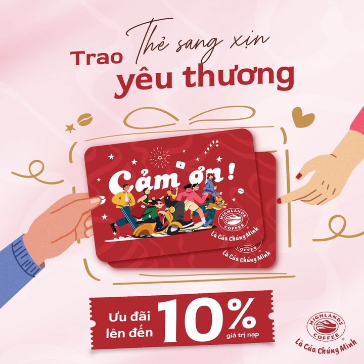 [☕️🇻🇳] Highlands Coffee – THƯƠNG HIỆU BẮT NGUỒN TỪ CÀ PHÊ VIỆT NAM ☕️ Top1Coffee 🥤 – CÓ THẺ HIGHLANDS 💝 TRAO YÊU THƯƠNG ĐI MUÔN NƠIMột mùa lễ đặc biệt của c …