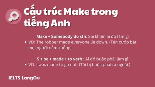 Các cấu trúc Make trong tiếng Anh