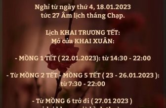 [☕️🇻🇳] 15.22 café – wine – live music ☕️ Top1Coffee ☕️ 15.22café thông báo lịch TẾT 2023Lịch NGHỈ TẾT:Nghỉ từ ngày thứ 4, 18.01.2023
tức 27 Âm lịch tháng Chạp.Lịch KHAI TRƯƠNG T , shares-0✔️ , likes-3❤️️ , date-2023-01-16 10:34:06🇻🇳🇻🇳🇻🇳📰🆕