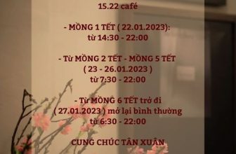 [☕️🇻🇳] 15.22 café – wine – live music ☕️ Top1Coffee ☕️ XUÂN 23
– MỒNG 1 TẾT ( 22.01.2023):
từ 14:30 – 22:00
– Từ MỒNG 2 TẾT – MỒNG 5 TẾT ( 23 – 26.01.2023 ):
từ 7:30 – 22:00
– Từ , shares-0✔️ , likes-5❤️️ , date-2023-01-21 14:58:10🇻🇳🇻🇳🇻🇳📰🆕