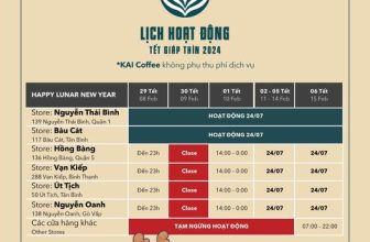 [☕️🇻🇳] Kai Coffee – Phong cách Âu – Mỹ 🥤 Top1Coffee ☕️ Bạn thân mến, KAI gửi bạn lịch hoạt động trong dịp Tết Giáp Thìn, 2024 của tụi mình  Mong được gặp bạn với những tách cà phê tươ , shares-2✔️ , likes-70❤️️ , date-2024-01-30 07:11:19🇻🇳🇻🇳🇻🇳📰🆕