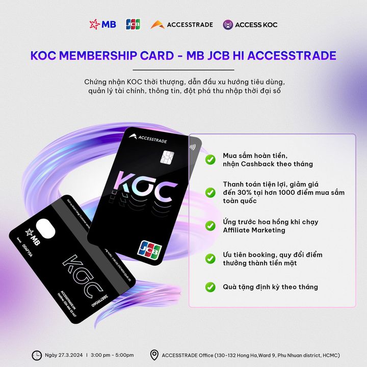 [🤑🇻🇳] ACCESSTRADE là nền tảng Tiếp thị liên kết (Affiliate Marketing) số 1 tại Việt Nam 💲 Top1MMO 🤑 – Bước chân vào thế giới KOC Global cùng “Thẻ ngành” KOC MEMBERSHIP – MB JCB HI ACCE …