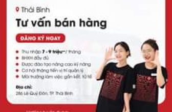 [💼🇻🇳] Tuyển Dụng TokyoLife  👁 Top1Jobs👥 [TP. THÁI BÌNH] TUYỂN DỤNG NHÂN VIÊN TƯ VẤN BÁN HÀNG
Thu nhập: 7.000.000-9.000.000 Triệu/tháng
Địa chỉ: 286 Lê Quý Đôn, TP. , shares-0✔️ , likes-3❤️️ , date-2024-03-29 04:00:17🇻🇳🇻🇳🇻🇳📰🆕