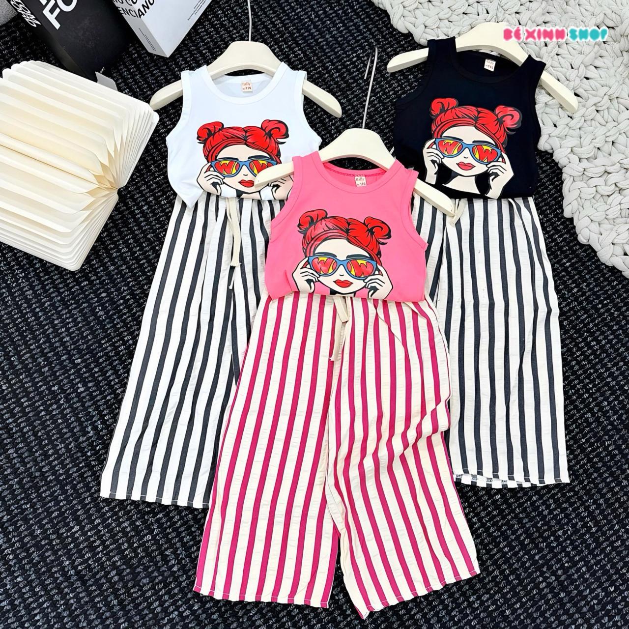 [🛒🇻🇳]Set áo ba lỗ in cô gái quần sọc ống suông dể thương cho bé gái BXG800 – Bé Xinh Shop , SKU – – bexinhshop.vn 🇻🇳🛒Top1Shop🛒 🇻🇳Top1Vietnam🇻🇳 🛍🛒🇻🇳