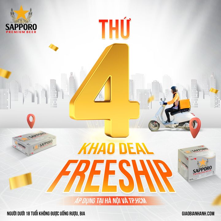 [🥂🇻🇳] Sapporo Vietnam 🍹 Top1Drink 🍻 – Thứ 4 thân thiết – Khao deal FreeshipGiữa tuần thêm nhiệt với ưu đãi độc qu …