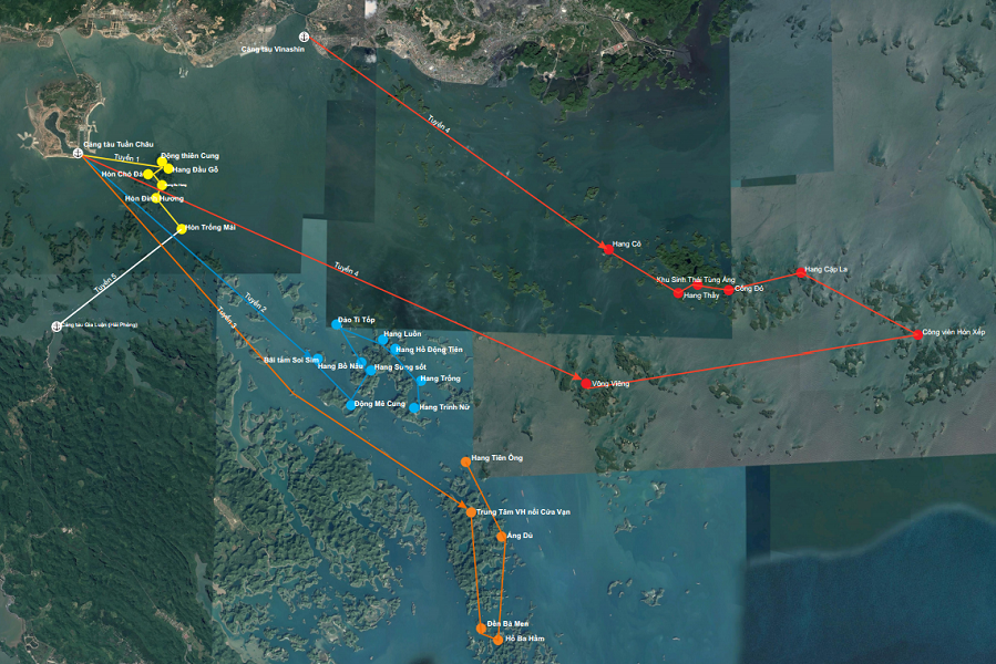 Review du lịch Hạ Long. Lộ trình của các tuyến tham quan Vịnh Hạ Long