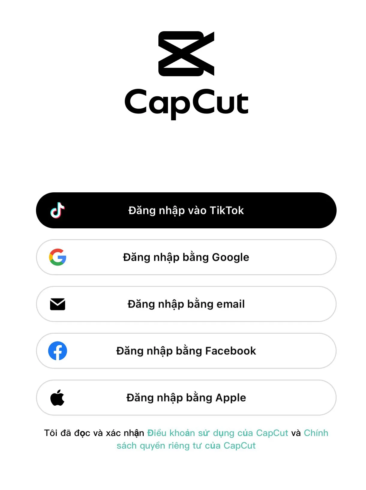 Đăng ký tài khoản CapCut