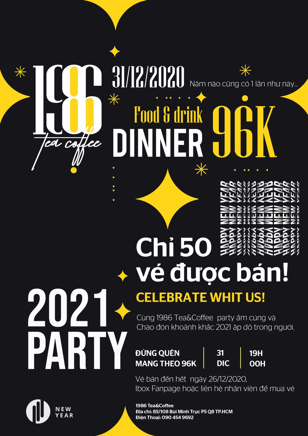 [☕️🇻🇳]1986 Tea-Coffee 🥤 Top1Coffee ☕️ Fan cứng của Sáu ai cũng biết ngày này sẽ như thế nào nè :)))))
Năm nay cũng thế, Đêm countdown trung tâm Xì Gòn sẽ rất đông, Sá , shares-7✔️ , likes-40❤️️ , date-2020-12-03 07:52:19🇻🇳🇻🇳🇻🇳📰🆕