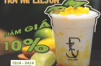 [☕️🇻🇳] LIL JUN coffee studio 🥤 Top1Coffee ☕️ “HƯƠNG VỊ TƯƠI MÁT CÙNG TRÀ HÈ LILJUN”
Duy nhất 10/4 – 24/4 này!
Ưu đãi 10% dành riêng cho FRUIT TEA tại LILJ , shares-6✔️ , likes-228❤️️ , date-2021-04-09 13:13:34🇻🇳🇻🇳🇻🇳📰🆕