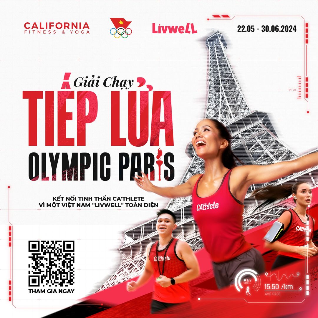 [🆕🇻🇳] California Fitness & Yoga Centers Vietnam 🏋️ Top1Gym 💪 Bạn đã sẵn sàng TIẾP LỬA OLYMPIC PARIS 2024 cùng California!? 

Mùa hè này, California Fitness kết hợp cùng LivWell và Ủy ban Olympic Việt Nam tổ chức Giải , shares-9✔️ , likes-11K❤️️ , date-2024-05-22 13:36:01🇻🇳🇻🇳🇻🇳📰🆕
