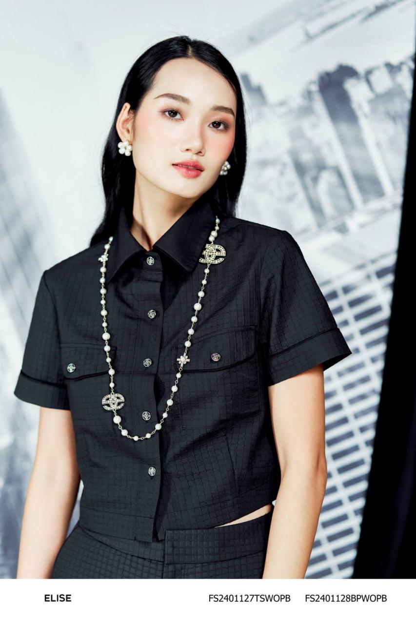 [🛒🇻🇳]SM XỐP ĐEN Ô VUÔNG TÚI NGỰC – , SKU – FS2401127TSWOPB – elise.vn 🇻🇳🛒Top1Shop🛒 🇻🇳Top1Vietnam🇻🇳 🛍🛒🇻🇳