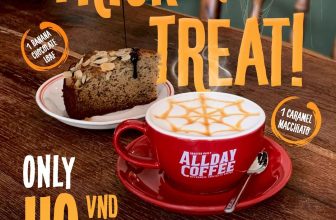 [☕️🇻🇳] All Day Coffee 🥤 Top1Coffee ☕️ 𝐓𝐑𝐈𝐂𝐊-𝐎𝐑-𝐓𝐑𝐄𝐀𝐓 𝐨𝐧 𝐇𝐚𝐥𝐥𝐨𝐰𝐞𝐞𝐧 𝟐𝟎𝟐𝟐
Enjoy Combo Banana chocolate loaf and Caramel Macchiato with ONLY 110.000 VNĐ
From 28th to 31 , shares-0✔️ , likes-14❤️️ , date-2022-10-28 05:33:55🇻🇳🇻🇳🇻🇳📰🆕