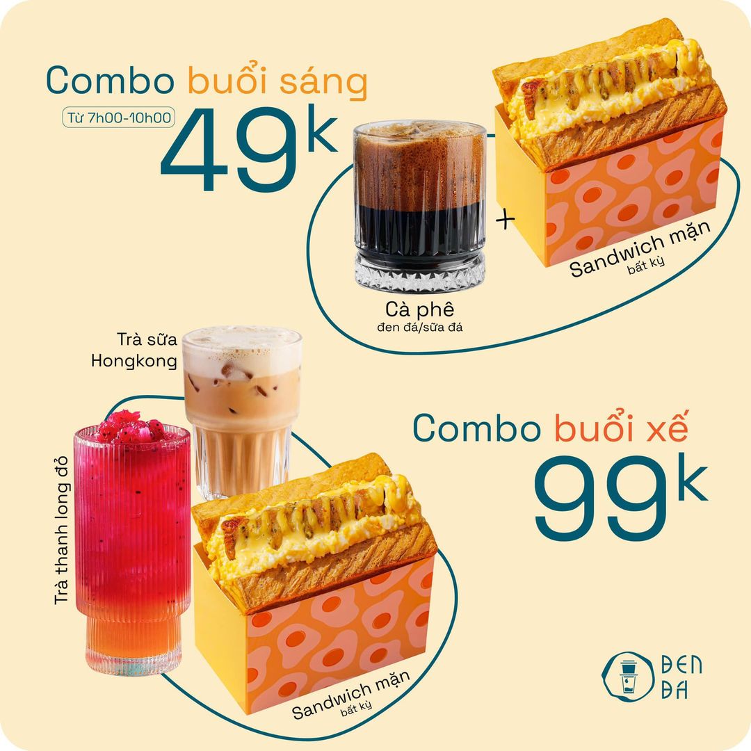 [☕️🇻🇳] Đen Đá Coffee 🥤 Top1Coffee ☕️  DEAL SÁNG DEAL XẾ
Tôi yêu Đen Đá của tôi 2 buổi: buổi sáng sớm và buổi xế chiều.
Vì Đen khao ngay tôi:
Buổi sáng chỉ với combo , shares-0✔️ , likes-21❤️️ , date-2024-03-19 05:49:26🇻🇳🇻🇳🇻🇳📰🆕