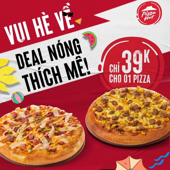 [🍕🇻🇳] Pizza Hut Việt Nam 🍕 Top1Pizza – no1Pizza 🥘 – 🔥 VUI HÈ VỀ, DEAL NÓNG THÍCH MÊ!🔥 CHỈ 39K CHO 01 PIZZA🎊Hè nắng nóng quá …