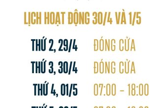 [☕️🇻🇳] La Gare Coffee 🥤 Top1Coffee ☕️ La Gare Coffee xin gửi đến quý khách hàng lịch hoạt động của cửa hàng dịp lễ 30/4 và 1/5 như sau: Thứ 2, 29/04: Đóng Cửa
Thứ 3,  , shares-0✔️ , likes-1❤️️ , date-2024-04-29 01:00:07🇻🇳🇻🇳🇻🇳📰🆕