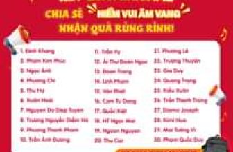 [🆕🇻🇳] Jollibee Vietnam – Gà rán Jollibee nổi tiếng khắp nơi vì chất lượng và đảm bảo vệ sinh 🍔 Top1Food 🍜 KẾT QUẢ MINI GAME “CHIA SẺ NIỀM VUI, NHẬN QUÀ RỦNG RỈNH”
Sau hơn 3 tháng quẫy hết mình tại The Jolly Tour – Niềm Vui Âm Vang, các Jollifan hãy dành 1 tràn , shares-0✔️ , likes-17❤️️ , date-2024-05-20 12:30:03🇻🇳🇻🇳🇻🇳📰🆕