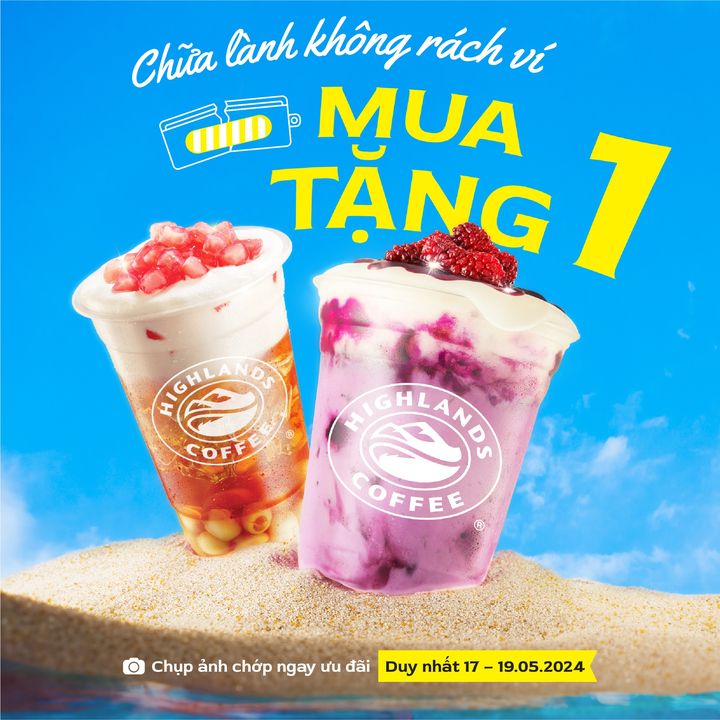[☕️🇻🇳] Highlands Coffee – THƯƠNG HIỆU BẮT NGUỒN TỪ CÀ PHÊ VIỆT NAM ☕️ Top1Coffee 🥤 – 🩹Chữa lành không rách ví ! chỉ có thể là Highlands với deal Mua 1 Tặng 1.Tới …