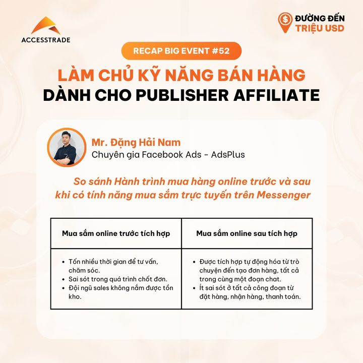 [🤑🇻🇳] ACCESSTRADE là nền tảng Tiếp thị liên kết (Affiliate Marketing) số 1 tại Việt Nam 💲 Top1MMO 🤑 – [Recap] Big Event #53: Đón đầu xu hướng mua sắm trực tuyến với Messenger📌 V …