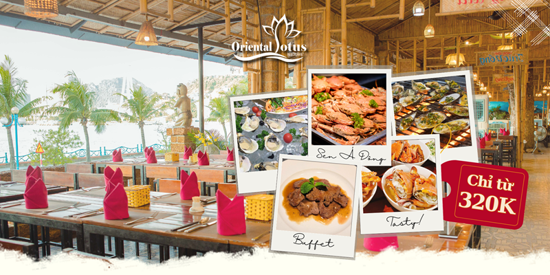 Quán buffet nổi tiếng nhất Hạ Long. Buffet Sen Á Đông