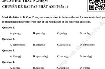 [🆕🇻🇳] Ngân hàng bài tập tiếng Anh theo chuyên đề 📚 Top1Learn 📕 20 CAU HOI TRAC NGHIEM CHUYEN DE BAI TAP PHAT AM (PHAN 1).pdf , shares-27✔️ , likes-81❤️️ , date-2020-09-29 03:53:10🇻🇳🇻🇳🇻🇳📰🆕