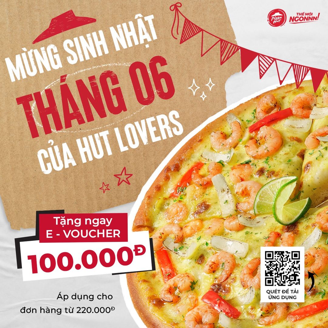 [🆕🇻🇳] Pizza Hut Việt Nam 🍔 Top1Food  🍜  ĐÓN SINH NHẬT THÁNG SÁU
 HUT LOVERS MỞ “KHO BÁU” NHÀ HUT
 
 Chào tháng mới, Hut xin thả “nhẹ” chiếc quà nhỏ dành cho các Hut Lovers có sinh nhật trong thá , shares-4✔️ , likes-15❤️️ , date-2024-06-03 11:00:04🇻🇳🇻🇳🇻🇳📰🆕