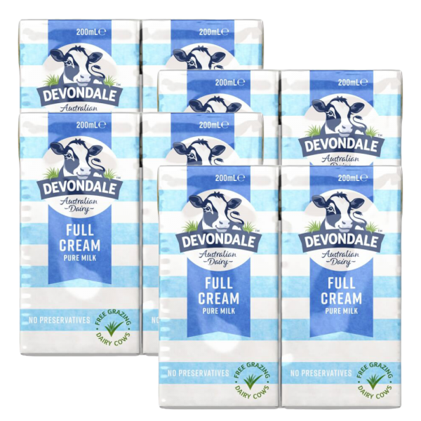 [🛒🇻🇳]Combo 4 Sữa tươi nguyên chất tiệt trùng DEVONDALE MILK (DEVONDALE FULL CREAM MILK) 200ml – Lốc 6 hộp – Devondale , SKU – 2006000000006 – concung.com 🇻🇳🛒Top1Shop🛒 🇻🇳Top1Vietnam🇻🇳 🛍🛒🇻🇳