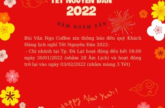 [☕️🇻🇳] Coffee Bùi Văn Ngọ – Đà Lạt 🥤 Top1Coffee ☕️ Bùi Văn Ngọ Coffee xin thông báo lịch nghỉ Tết Nguyên Đán 2022
#buivanngocoffee #buivanngo #coffee #tet2022
——
Hotline: 0903 , shares-0✔️ , likes-4❤️️ , date-2022-01-23 08:53:18🇻🇳🇻🇳🇻🇳📰🆕
