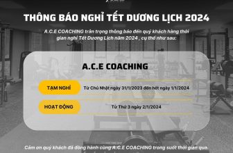 [🆕🇻🇳] A.C.E Private Gym – dịch vụ huấn luyện cá nhân chất lượng cao 🏋️ Top1Gym 💪 A.C.E Coaching thông báo lịch nghỉ Tết dương lịch 2024Chúc mừng năm mới tới các học viên yêu quý và tất cả những người theo dõi A.C.E Coaching trong năm , shares-0✔️ , likes-14❤️️ , date-2023-12-29 04:51:43🇻🇳🇻🇳🇻🇳📰🆕