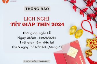 [🆕🇻🇳] Yogadaily – Trung tâm Yoga uy tín tại TPHCM 🧘 Top1Yoga 🧘  THÔNG BÁO LỊCH NGHỈ TẾT GIÁP THÌN 2024Yogadaily trân trọng thông báo lịch nghỉ Tết Nguyên Đán Giáp Thìn 2024 như sau:Thời gian nghỉ Lễ: Ngày 08/02  , shares-0✔️ , likes-1❤️️ , date-2024-02-07 23:30:03🇻🇳🇻🇳🇻🇳📰🆕