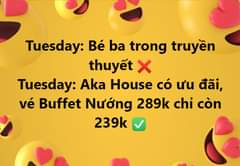 [🆕🇻🇳] Aka House – Quán nướng Nhật Bản 🍔 Top1Food 🍜 Lập team 3 người, mở tiệc nướng tại Aka House để được nhận ưu đãi ngay thôi: 
 , shares-0✔️ , likes-8❤️️ , date-2024-04-15 17:06:49🇻🇳🇻🇳🇻🇳📰🆕