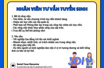 [🆕🇻🇳] EUC – Hệ Thống Trung Tâm Anh Ngữ Quốc Tế Cambridge 📚 Top1Learn 📕 [TUYỂN DỤNG]
EUC – HỆ THỐNG TRUNG TÂM ANH NGỮ QUỐC TẾ CAMBRIDGE
TUYỂN VỊ TRÍ
I. NHÂN VIÊN TƯ VẤN TUYỂN SINH:
Số lượng: 04 người.
1. Mô tả công , shares-4✔️ , likes-24❤️️ , date-2024-04-21 06:50:19🇻🇳🇻🇳🇻🇳📰🆕