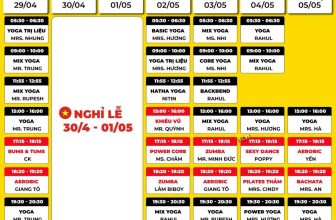 [🆕🇻🇳] Army Fitness & Yoga – Trung tâm thể dục thể thao cao cấp 🏋️ Top1Gym 💪  LỊCH TẬP TUẦN
Trung tâm xin gửi quý hội viên lịch tập tuần mới.
Thời gian : Từ 29/04 đến 05/05/2024
—
Army Fitness & Yoga trân trọng thông báo và kín , shares-0✔️ , likes-7❤️️ , date-2024-04-28 02:23:00🇻🇳🇻🇳🇻🇳📰🆕