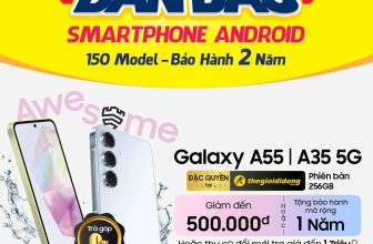 [🆕🇻🇳] The Gioi Di Dong Joint Stock Company ♥️️ Top1Index 📚   Galaxy A55 | A35 5G giá từ 8.290.000đ
Giảm đến 500.000đ hoặc tặng 1 năm bảo hành mở rộng hoặc thu cũ đổi mới trợ giá đến 1 triệu
Trả góp 0%, duyệt nhanh , shares-32✔️ , likes-64K❤️️ , date-2024-06-11 02:00:00🇻🇳🇻🇳🇻🇳📰🆕