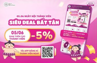 [🆕🇻🇳] Glam Beautique – Chuỗi cửa hàng Chăm sóc sức khỏe và sắc đẹp thuộc AEON Việt Nam 💅💇 Top1Makeup 💕👄  Ngày hội thành viên 05.06, hứa hẹn mang lại cơ hội mua sắm siêu hời với những ưu đãi khủng không thể bỏ lỡ từ Glam Beautique.​Giảm thêm 5% cho khách hàng , shares-1✔️ , likes-4❤️️ , date-2024-06-04 05:00:18🇻🇳🇻🇳🇻🇳📰🆕